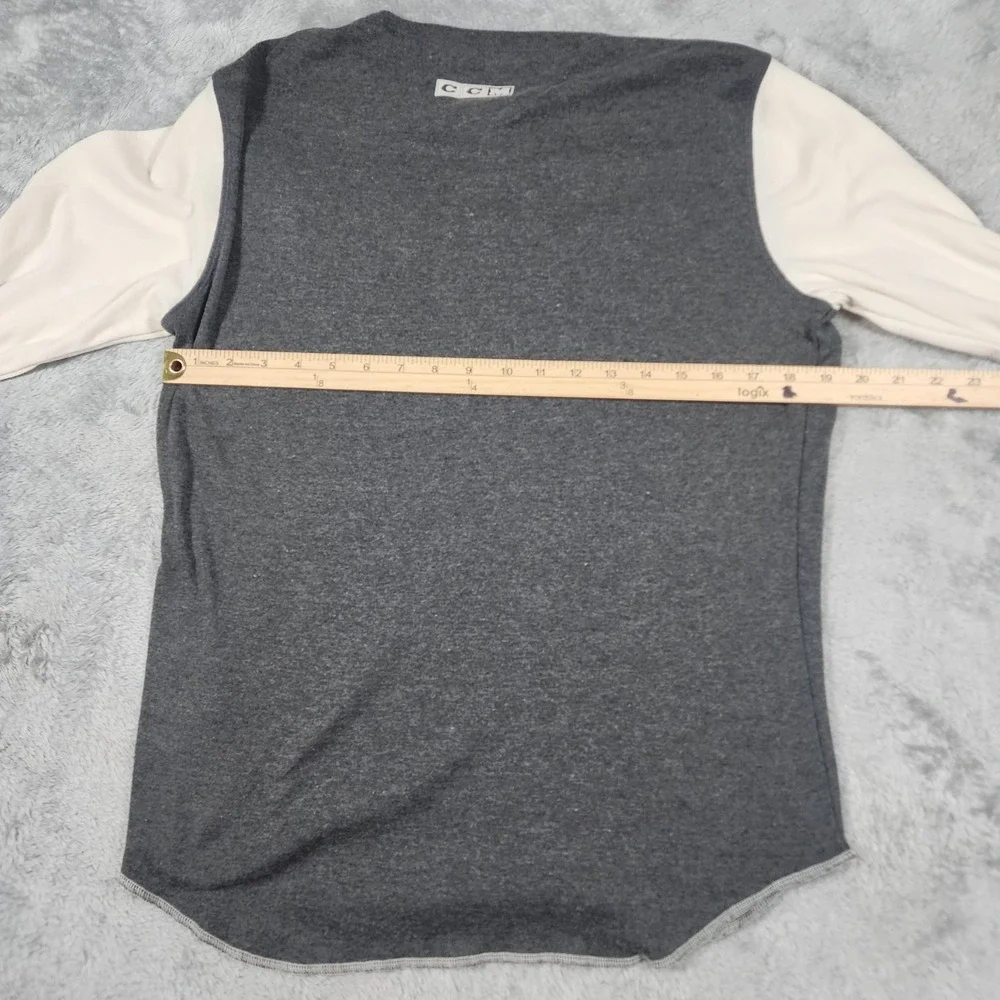 Nashville Predators Shirt Mens Small Gray Cream Long Sleeve NHL‎ Hockey CCM - Picture 8 of 10